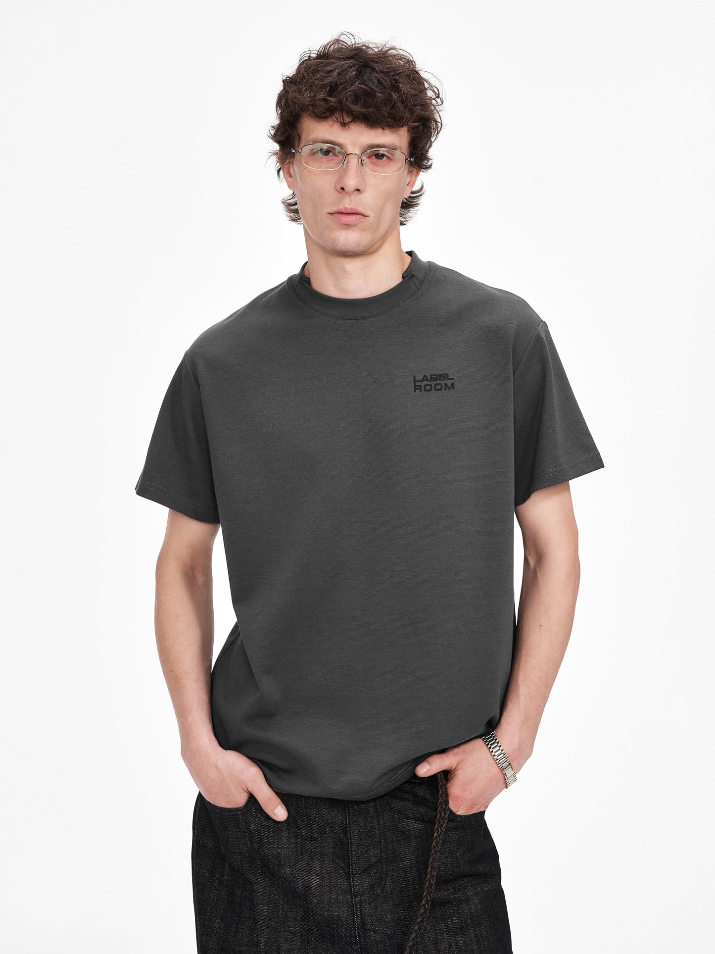 Structured Print Loose-Fit T-Shirt