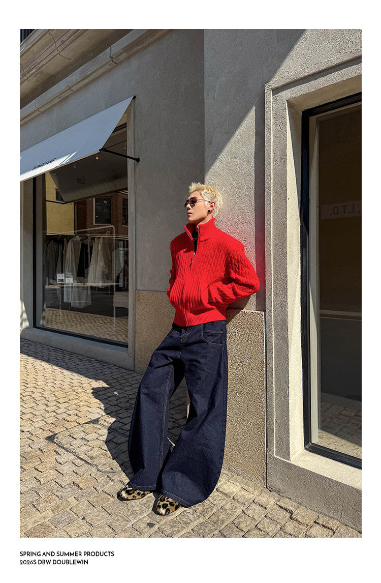 Curved-leg jeans