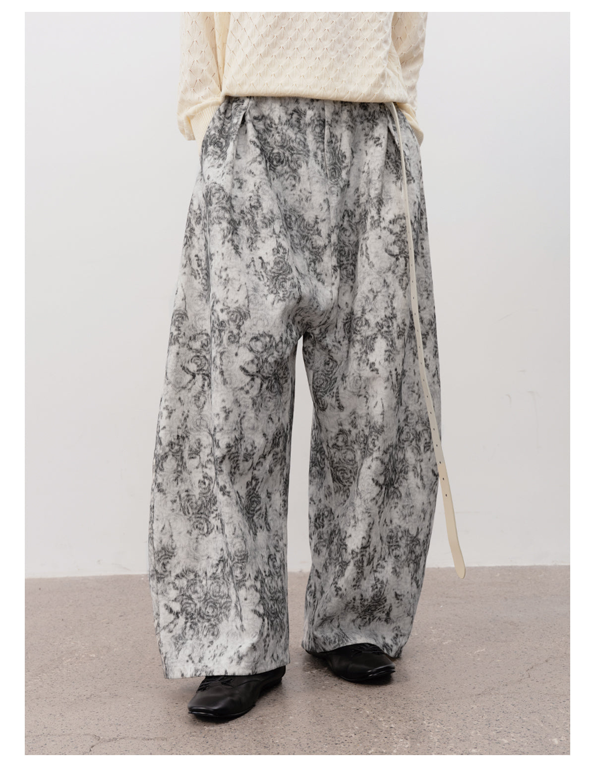 Ripple Jacquard Casual Pants