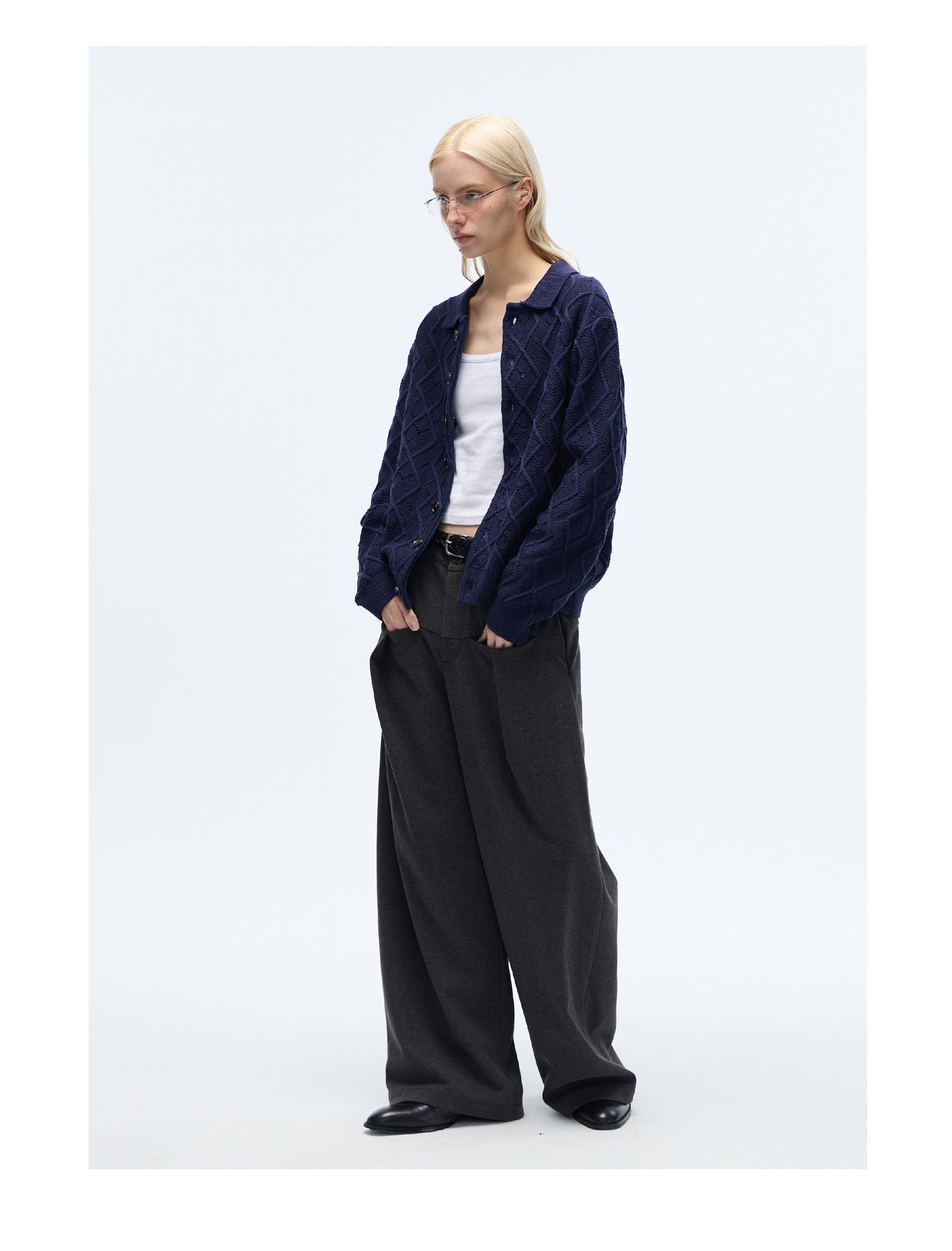 Twist-knit cardigan