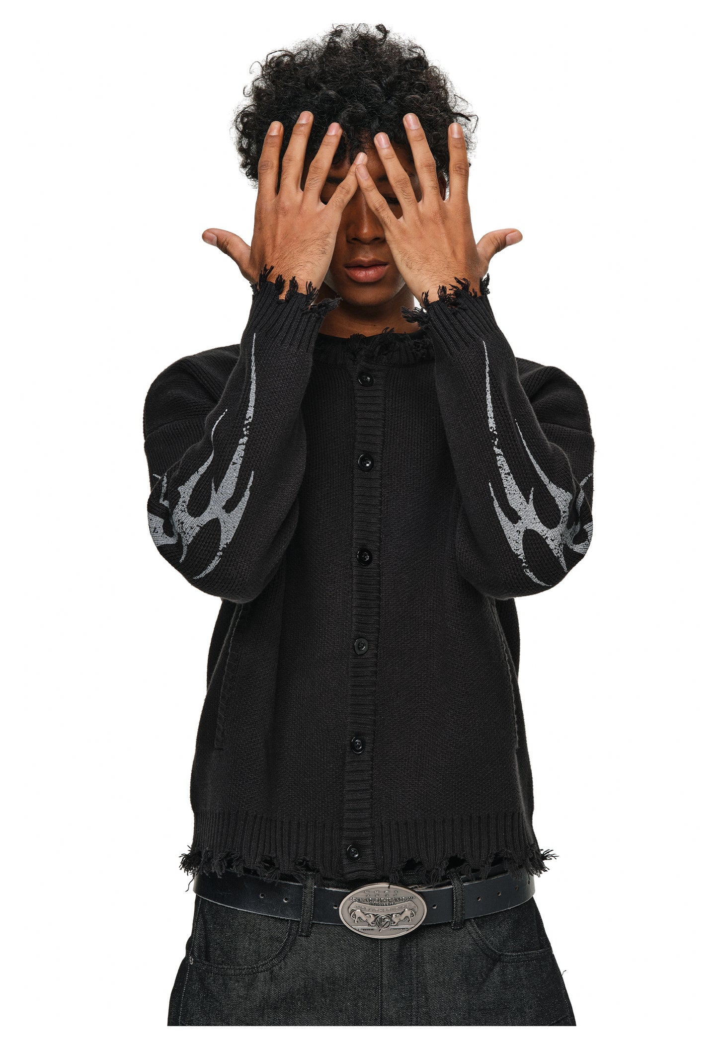 Gothic Print Cardigan