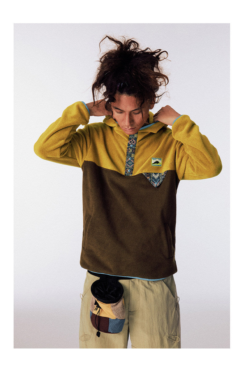 Color Block Hooded Jacket