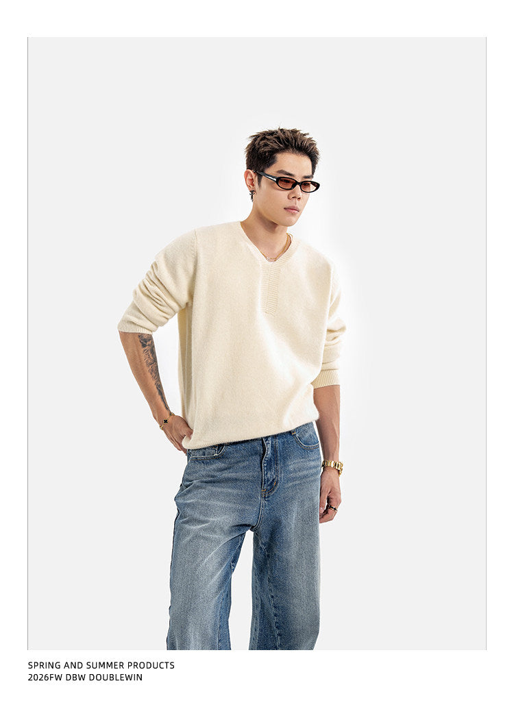 Wool V-neck Sweater