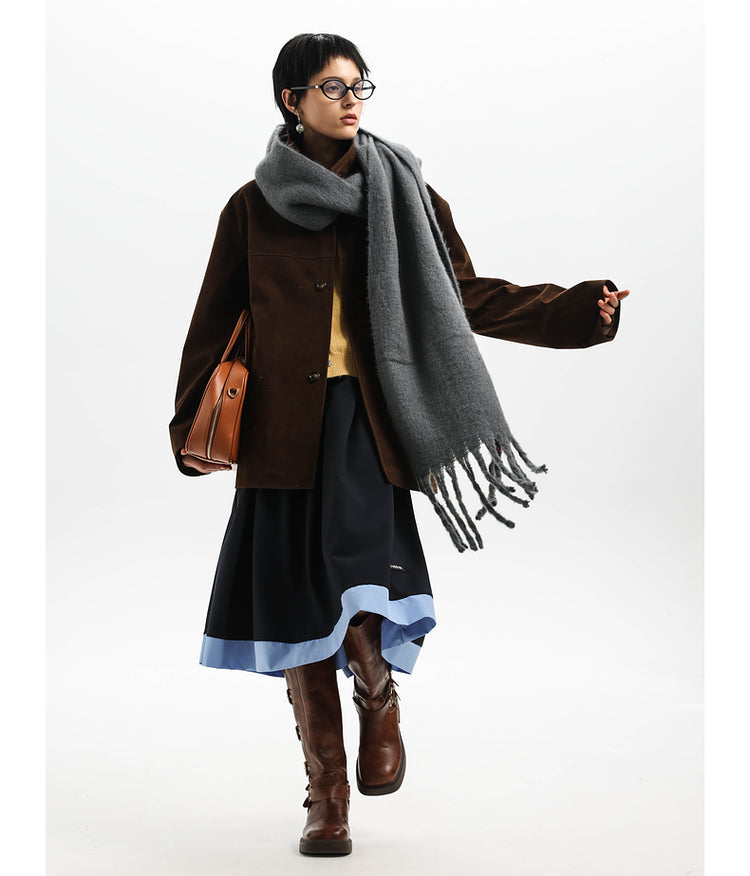 Unisex Damaged Suede Jacket