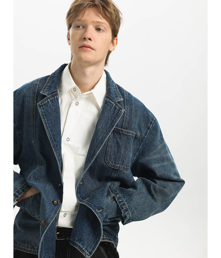 Retro Whisker Denim Jacket