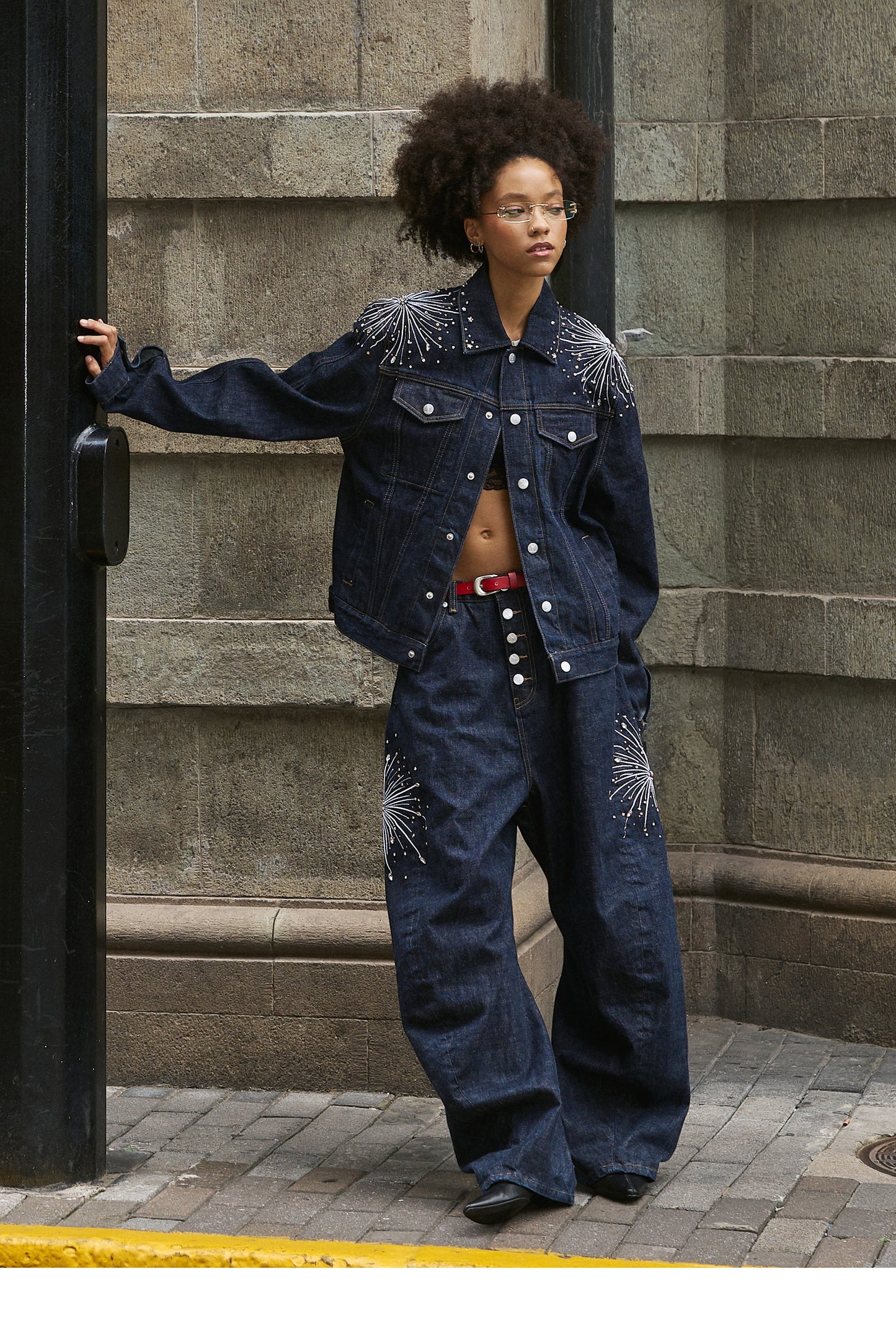 Embroidered Original Denim Pants