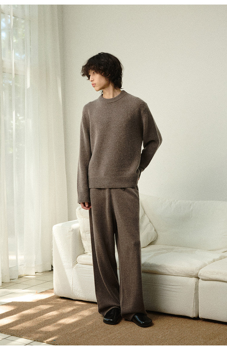 Wool & Cashmere Blend Crew Neck Sweater