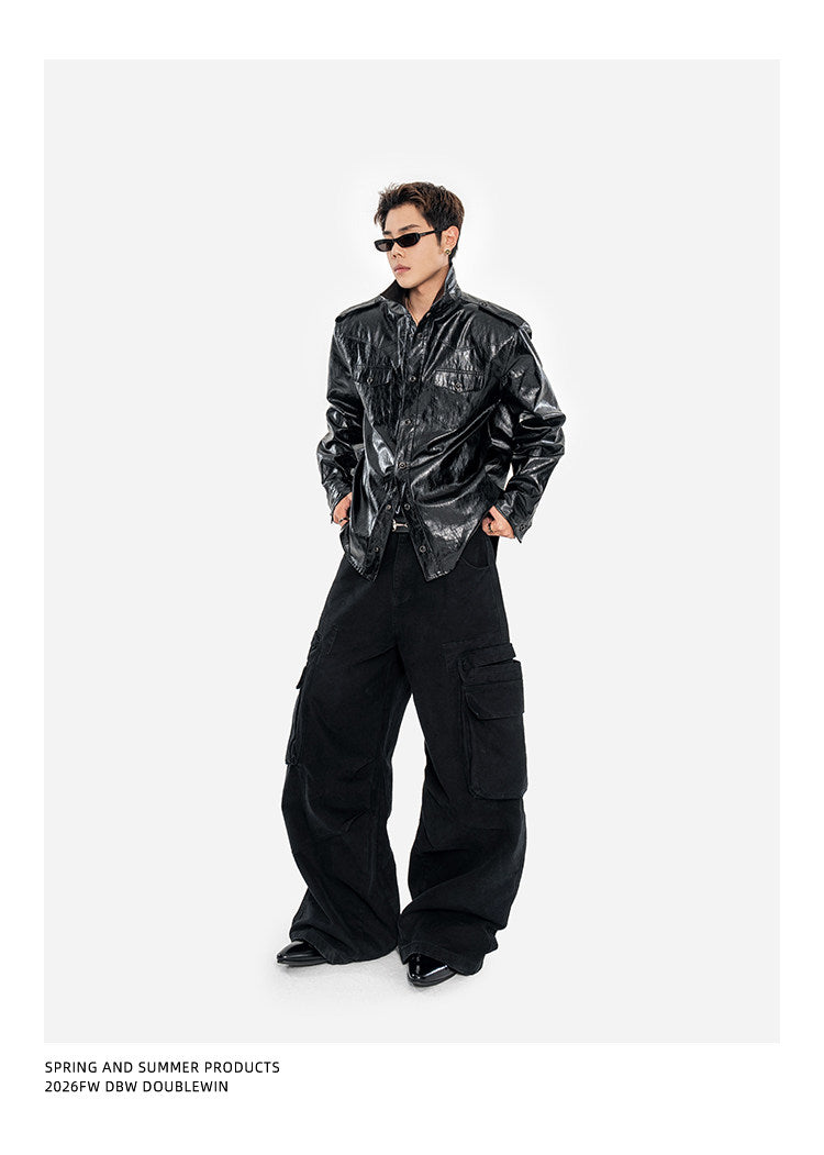 Shiny Wrinkle-Resistant Jacket