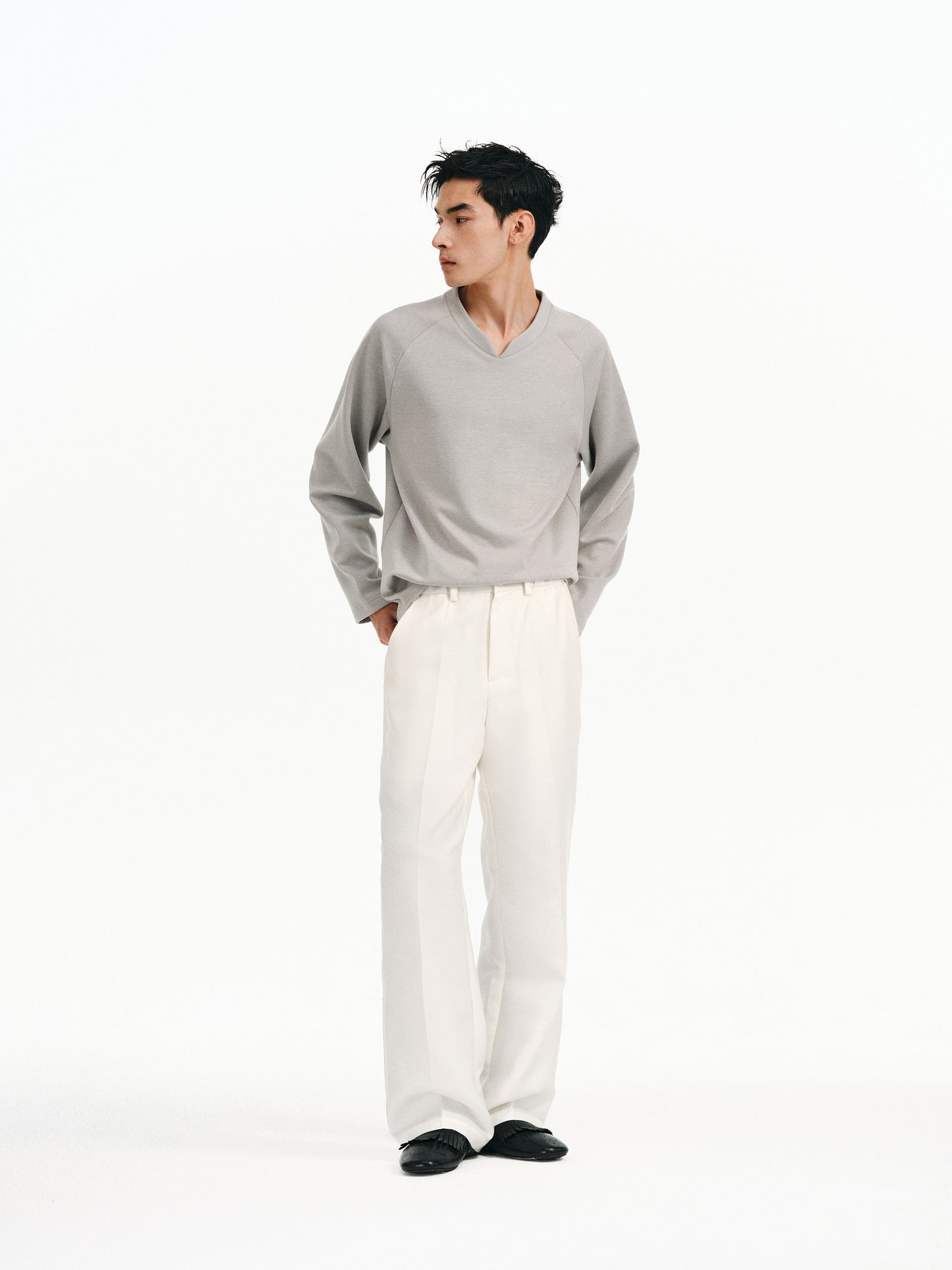 Mid-Rise Straight Leg Pants