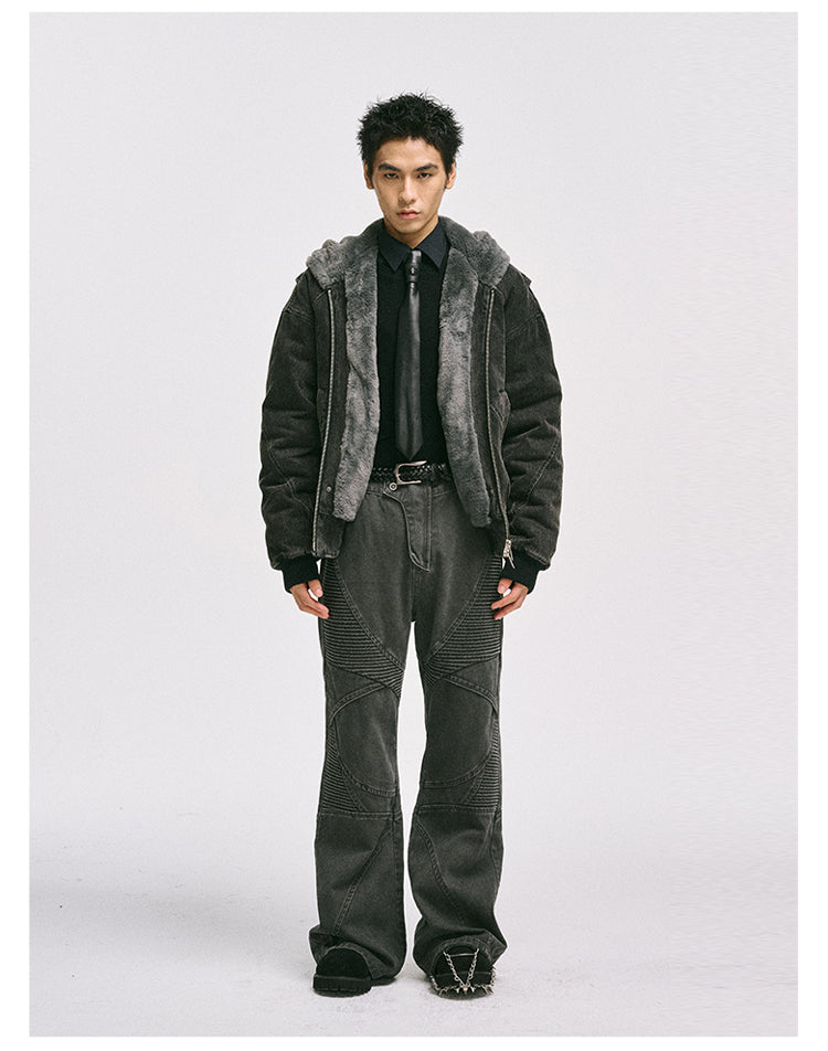 Heavy Canvas Mink Fur Jacket