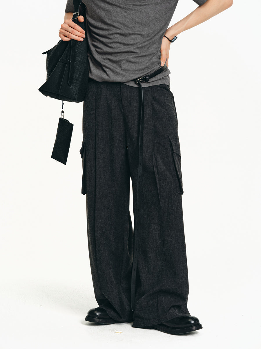 Elastic Pockets Casual Pants