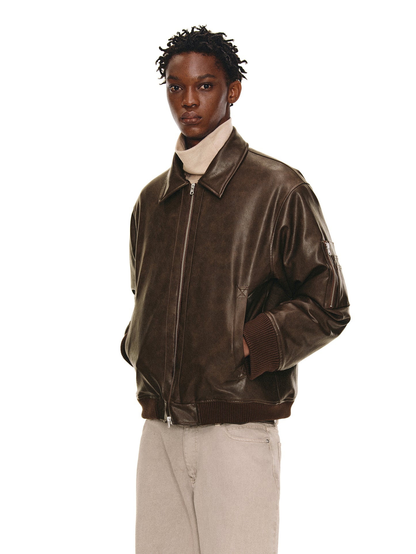 Fur Collar Bomber Jacket