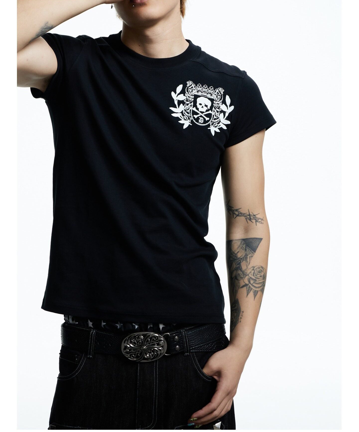 Skeleton Print  Slim-Fit T-Shirt