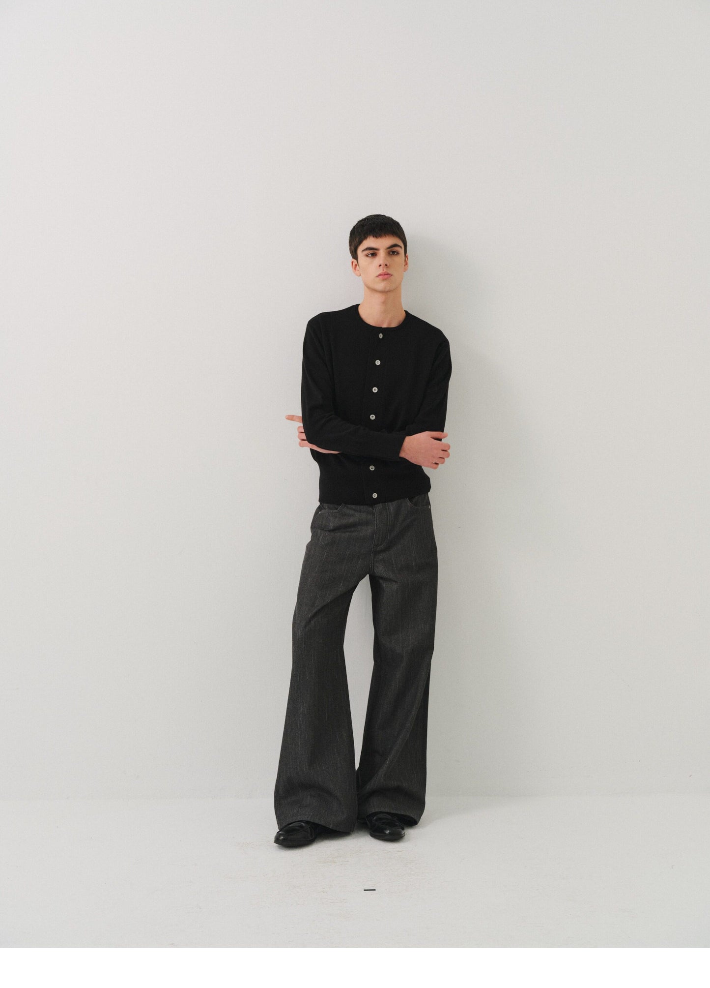 Wide-ribbed Cardigan