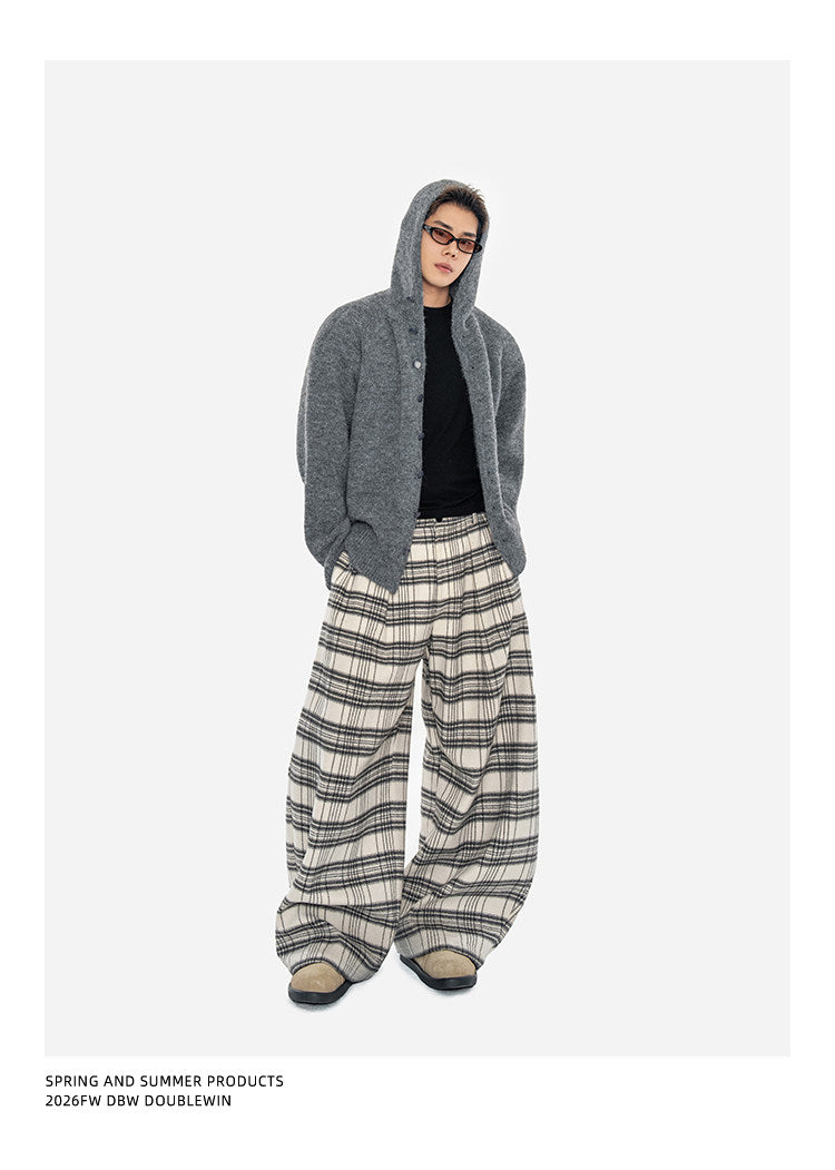 Knitted Cardigan with Hood