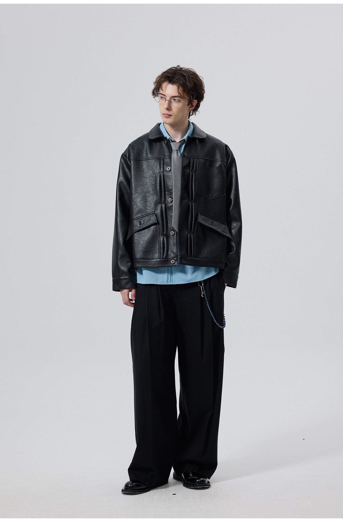 Retro Faux Leather Jacket