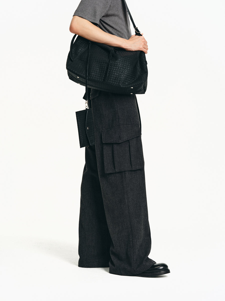 Elastic Pockets Casual Pants