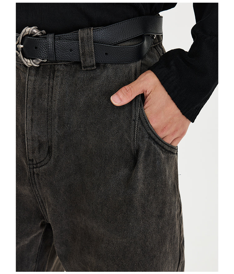 Loose Flare Denim Pants