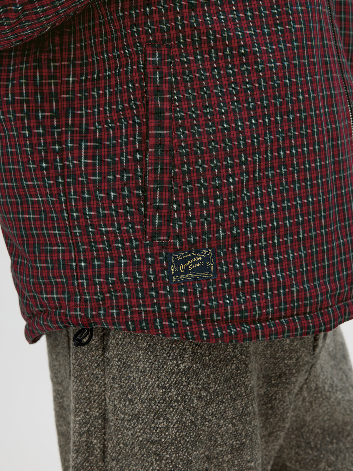 Checkered White Duck Down Jacket