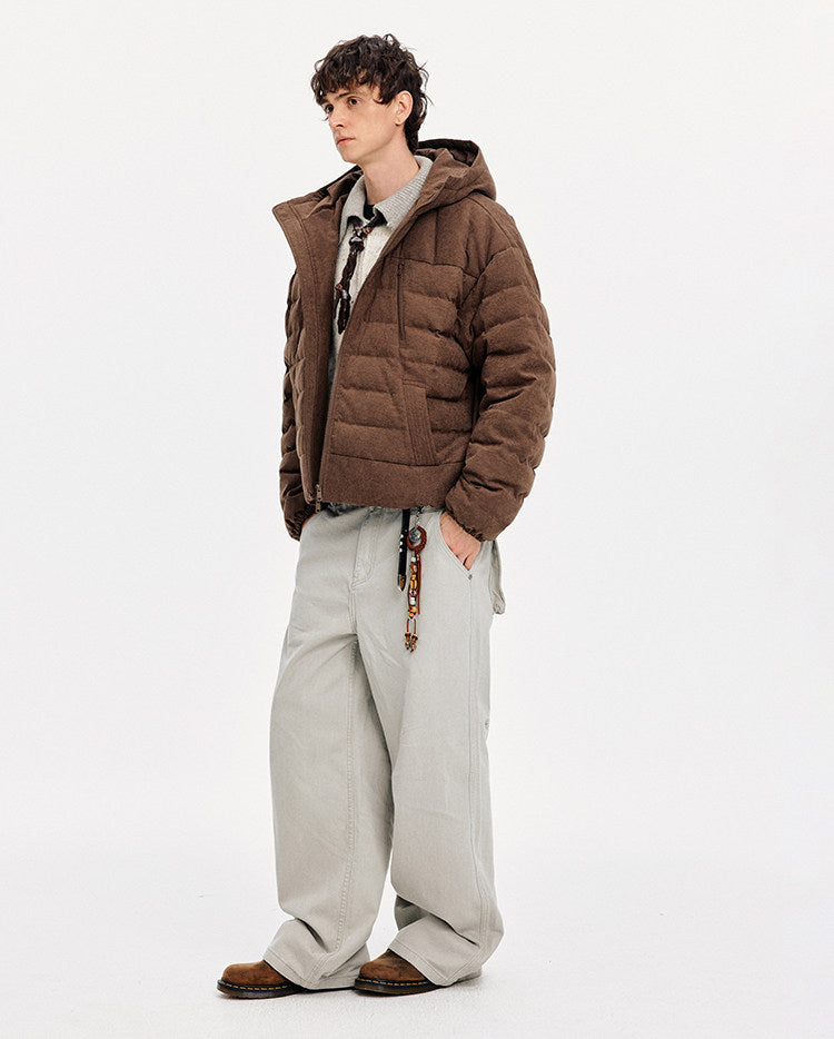 Unisex Minimalist Hooded Down Jacket