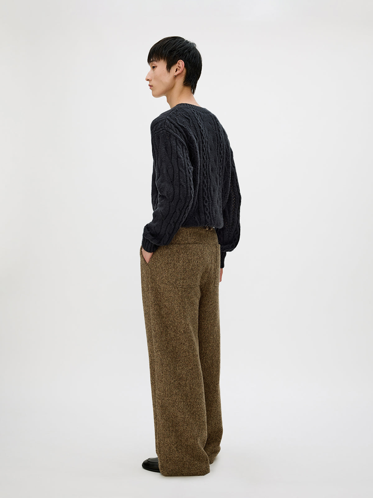 Tweed Loose Casual Pants