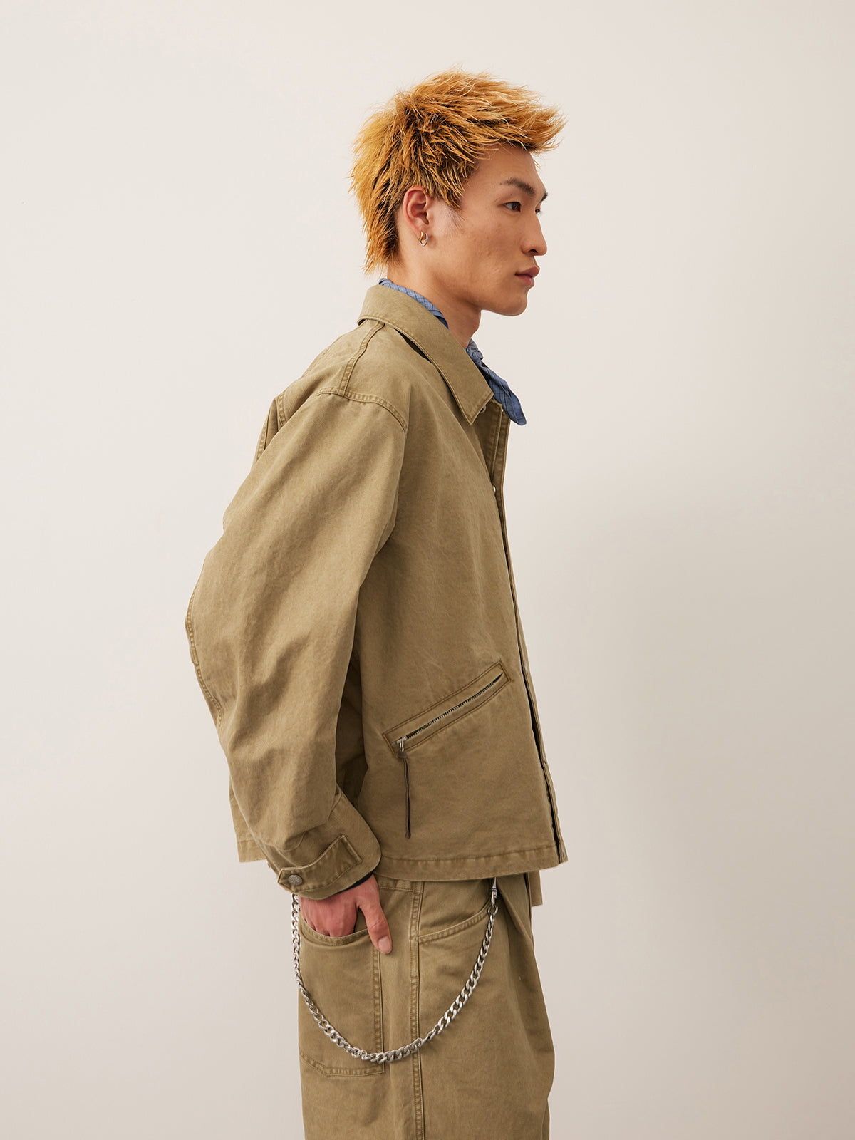 Washed Damaged Coach Jacket