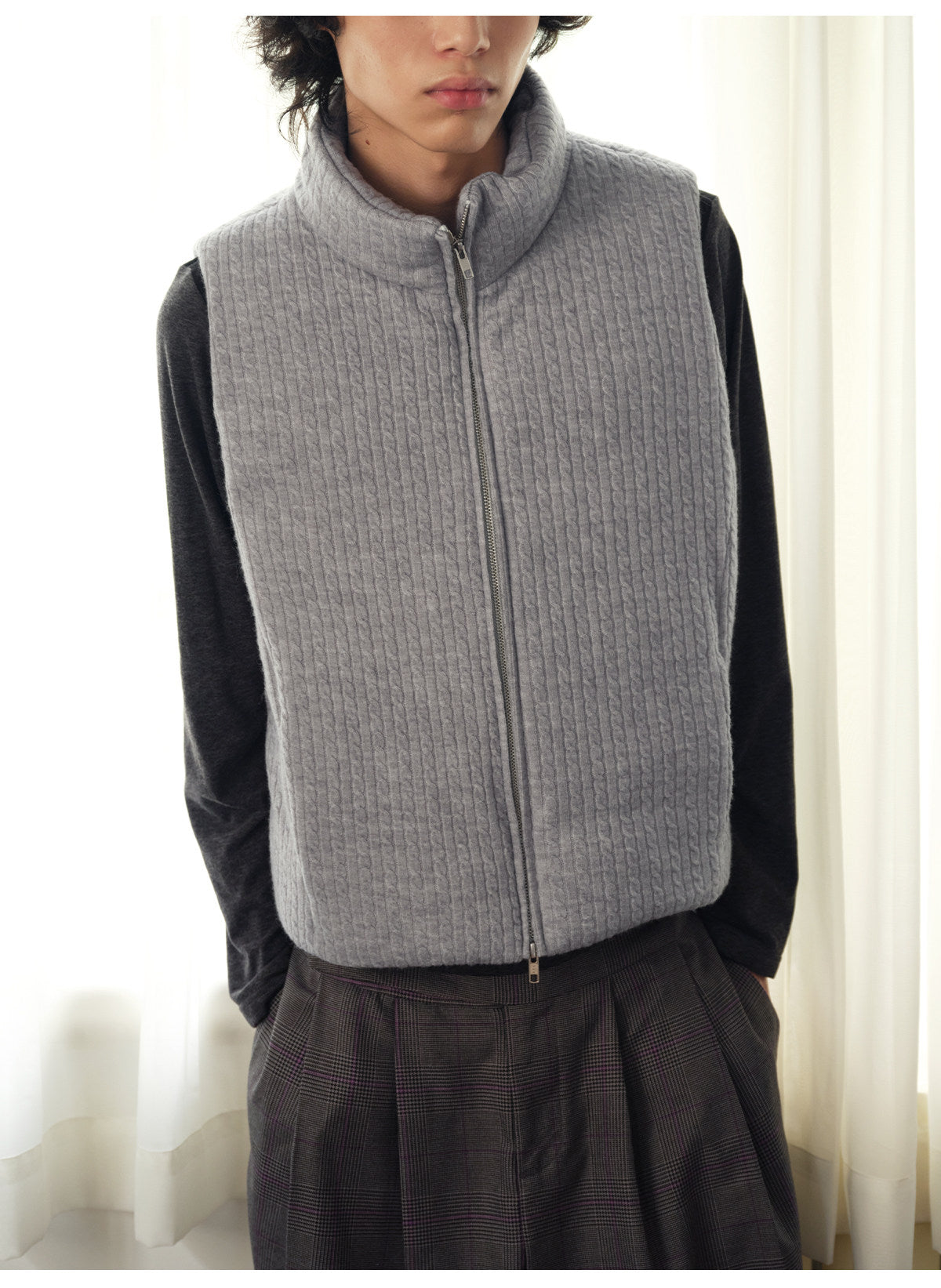 Cable-Knit Sweater Vest
