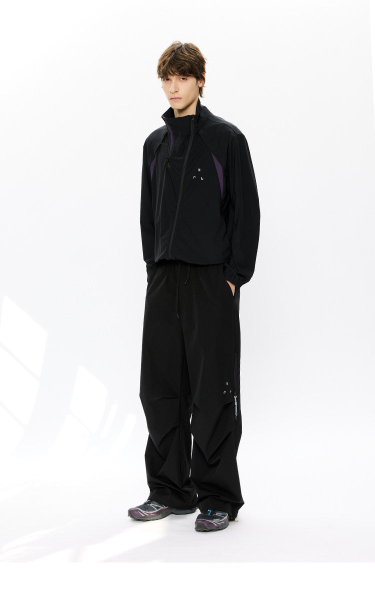 Diagonal Zipper Straight-Shoulder Sun Protection Jacket