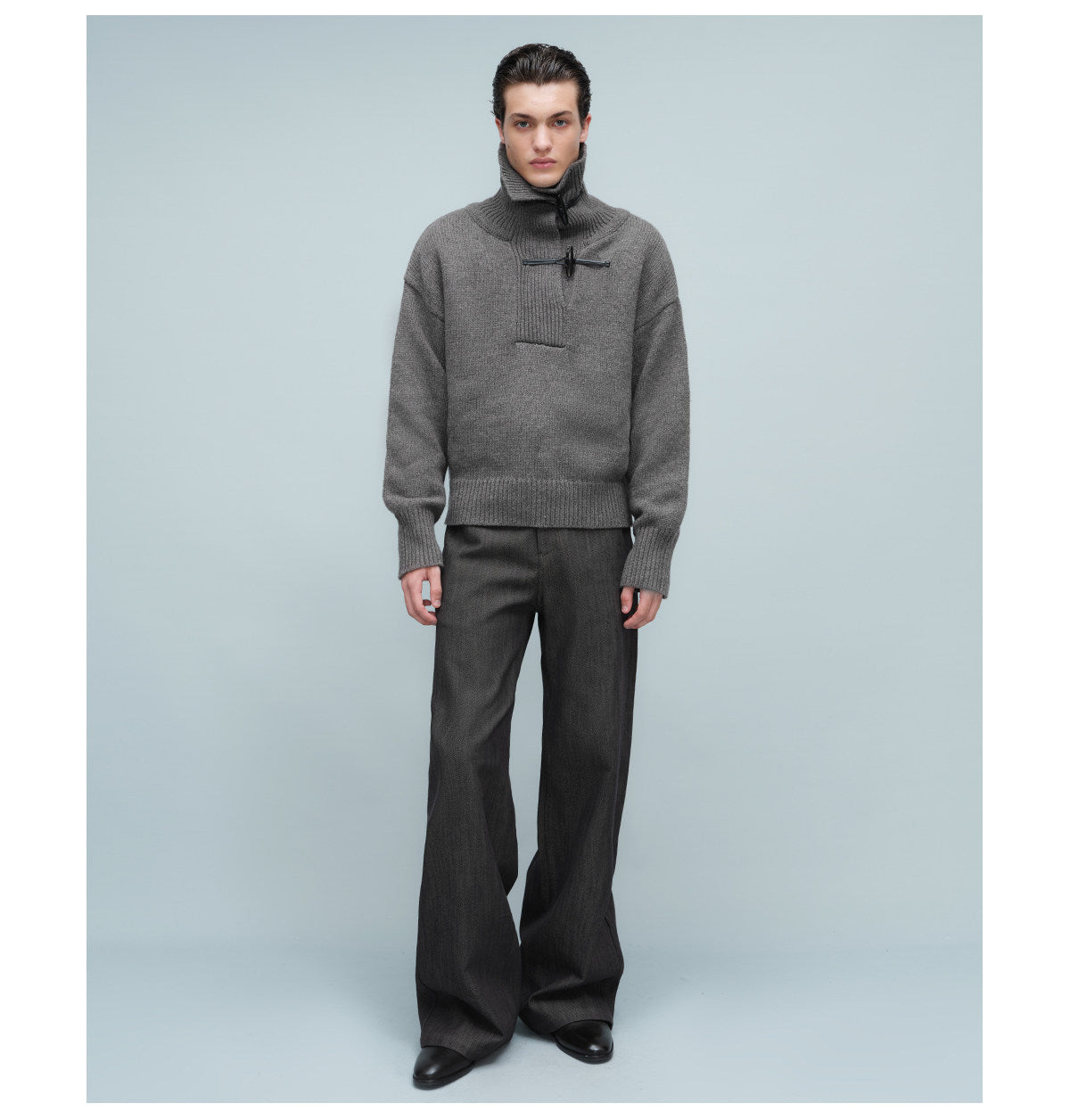 Heavyweight Half-Open Front Sweater