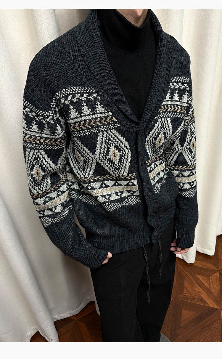 Thick knit cardigan