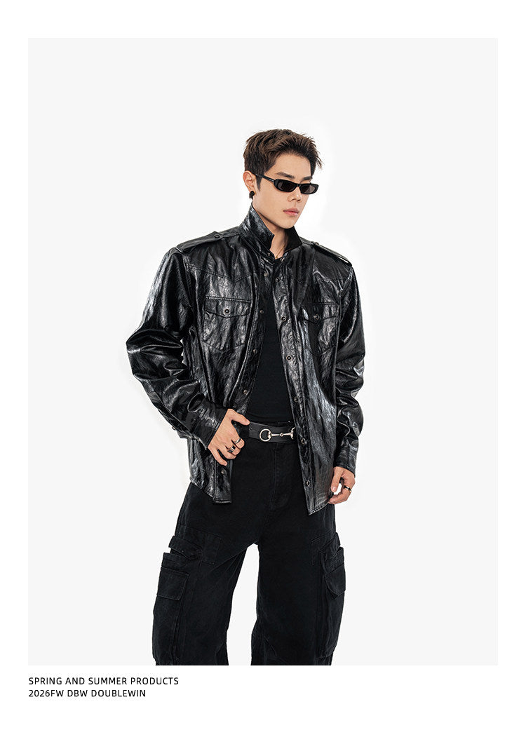 Shiny Wrinkle-Resistant Jacket