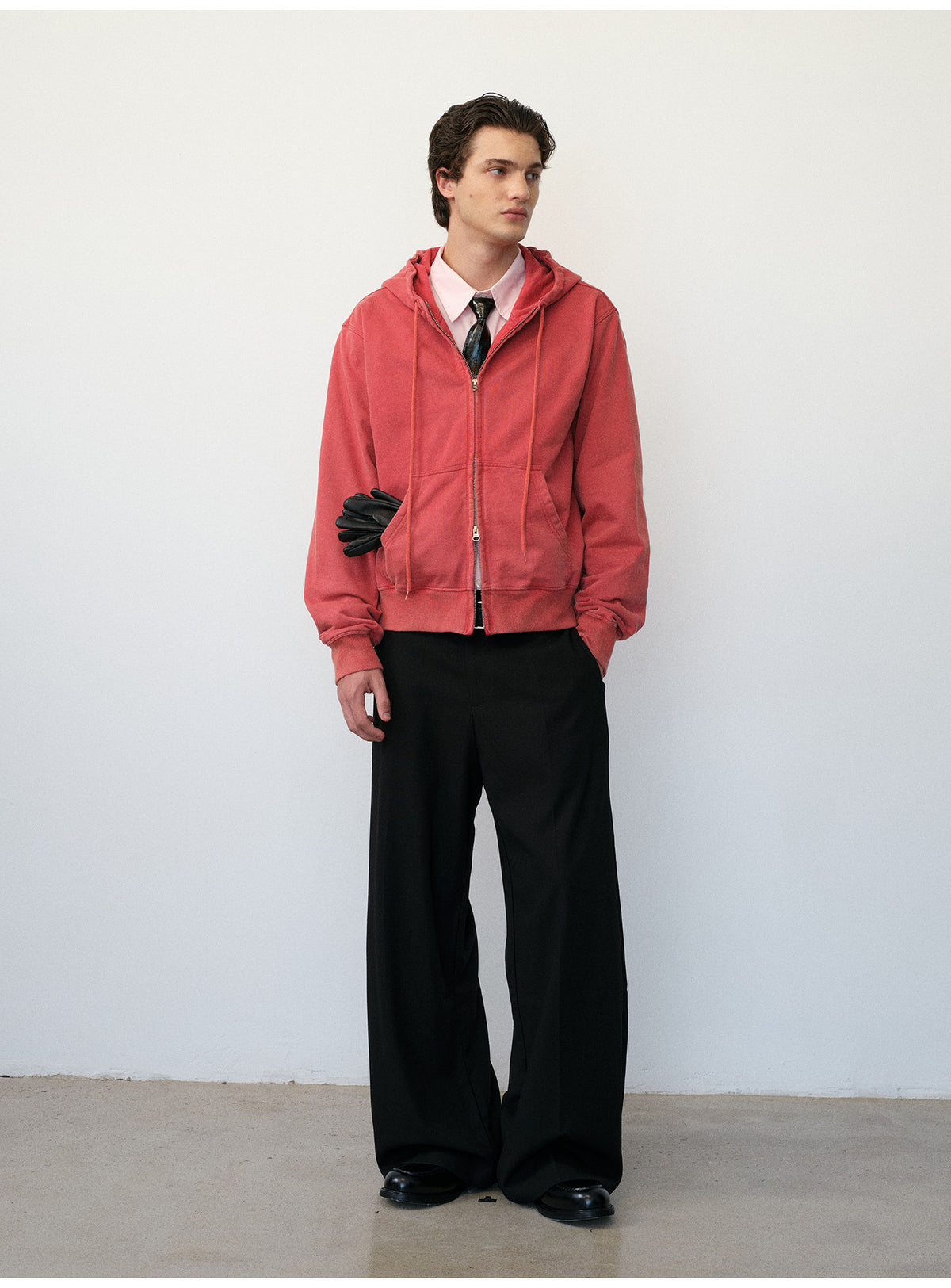Curved-Leg Casual Pants
