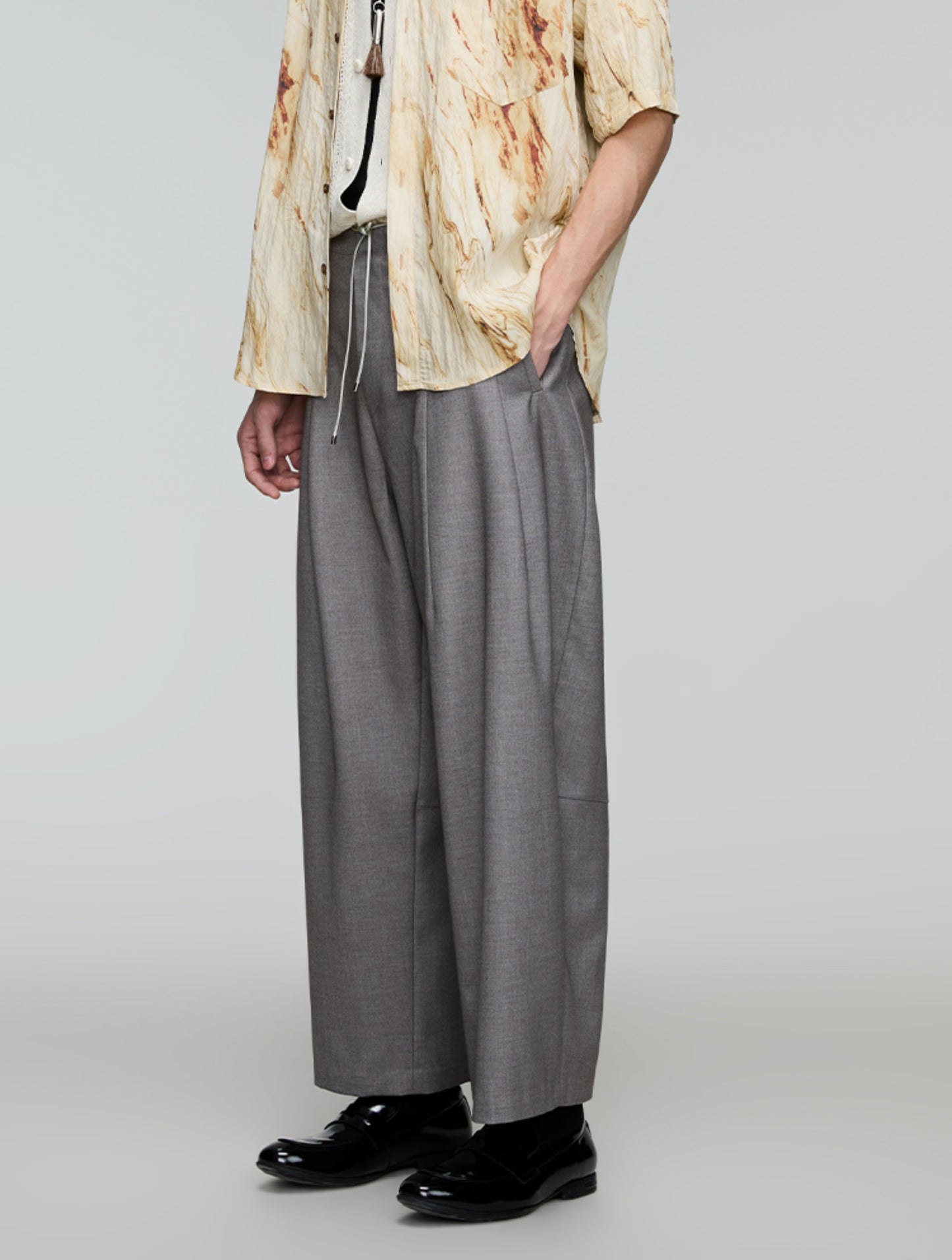 Drawstring Wide Leg Pants