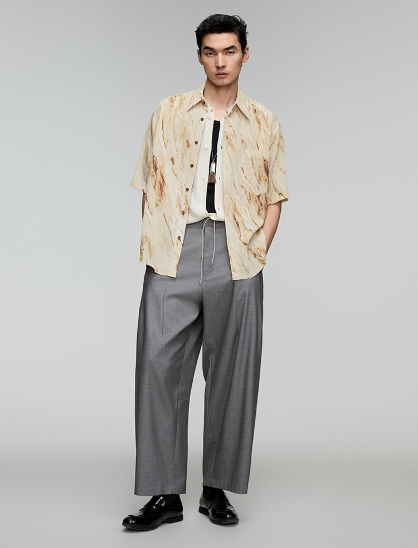 Drawstring Wide Leg Pants