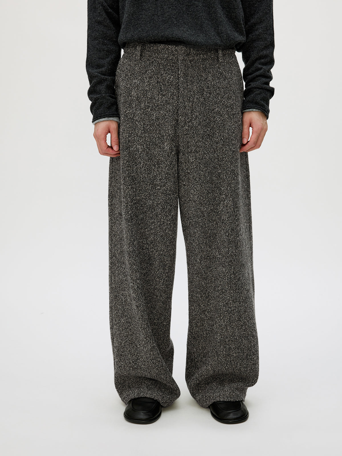 Tweed Loose Casual Pants