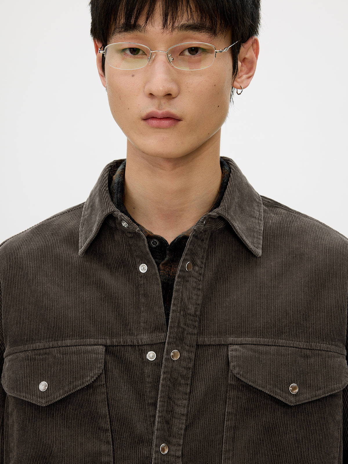 Corduroy Shirt with Pockets