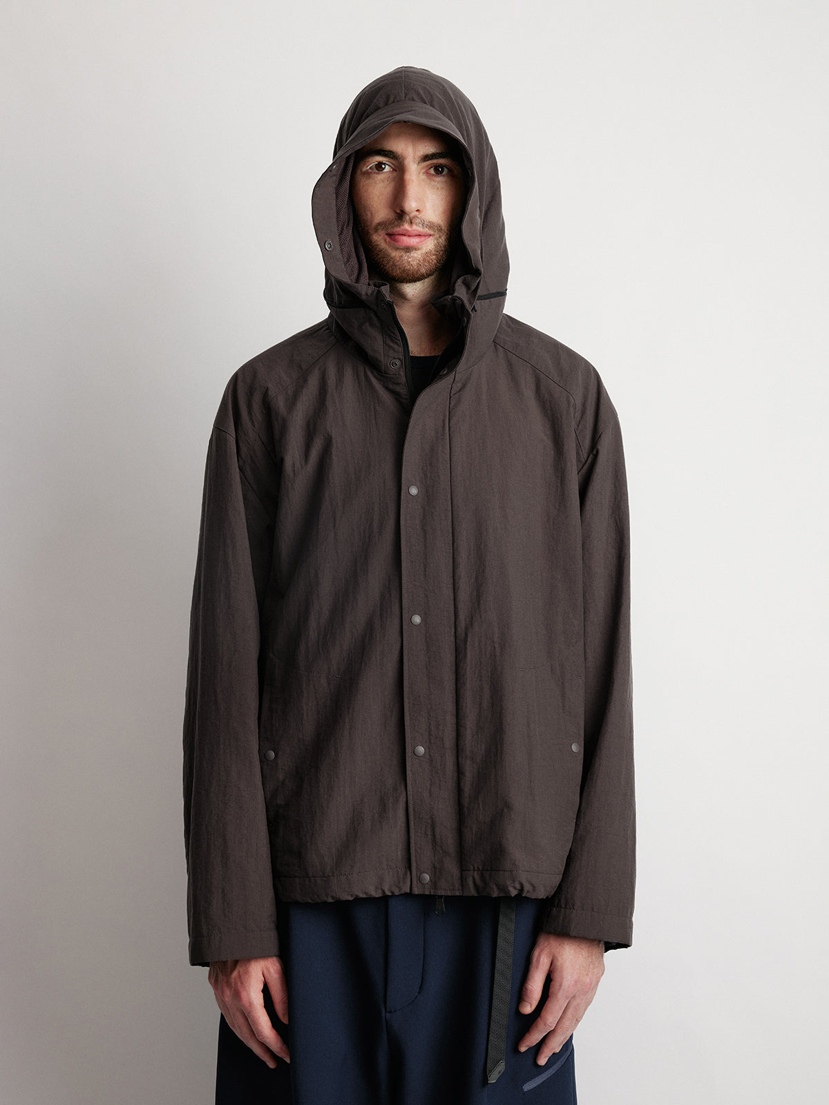 Stand Collar Hooded Jacket