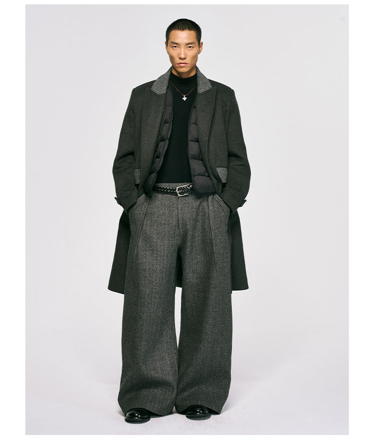 Wool-Blend Wide-Leg Pants