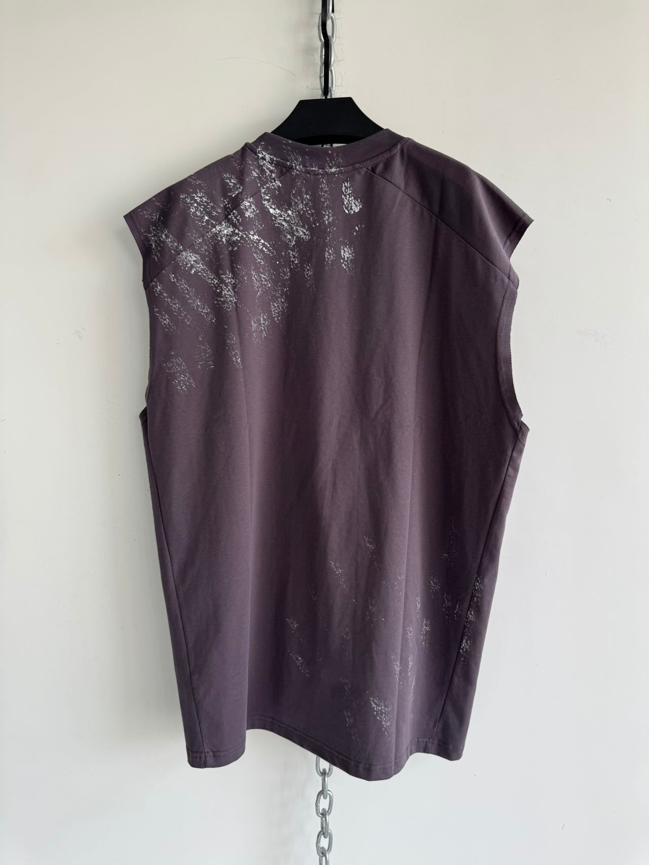 Ink dot loose sleeveless shirt