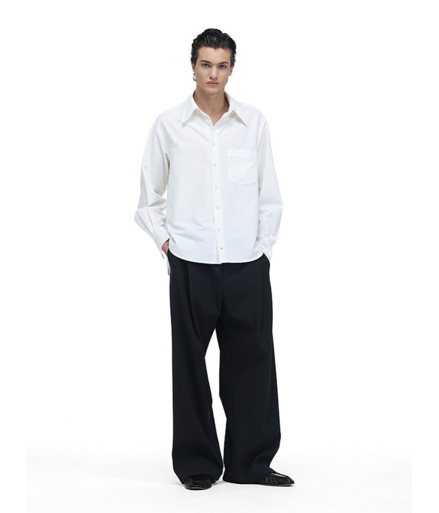 High-End Tailored Long-Silhouette Shirt
