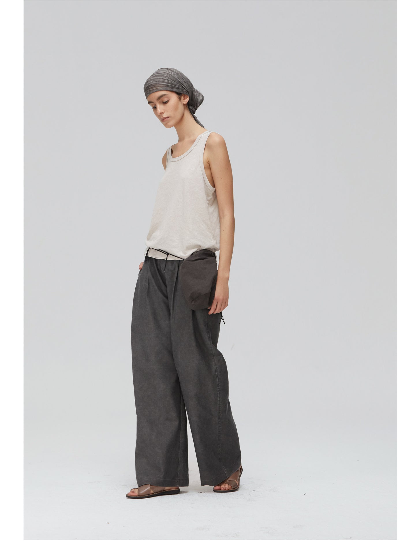 Multi-Pleated Casual Pants
