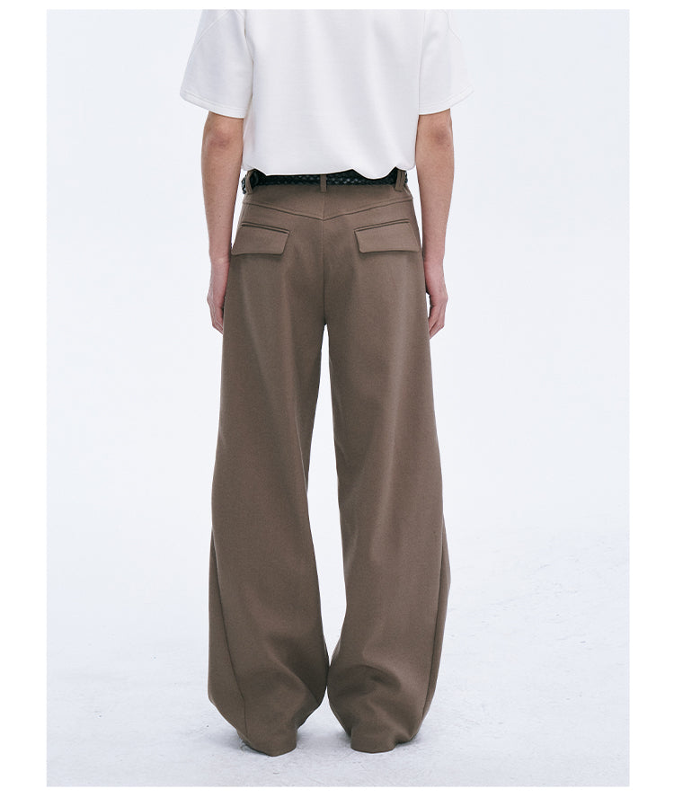 Wool blend casual pants
