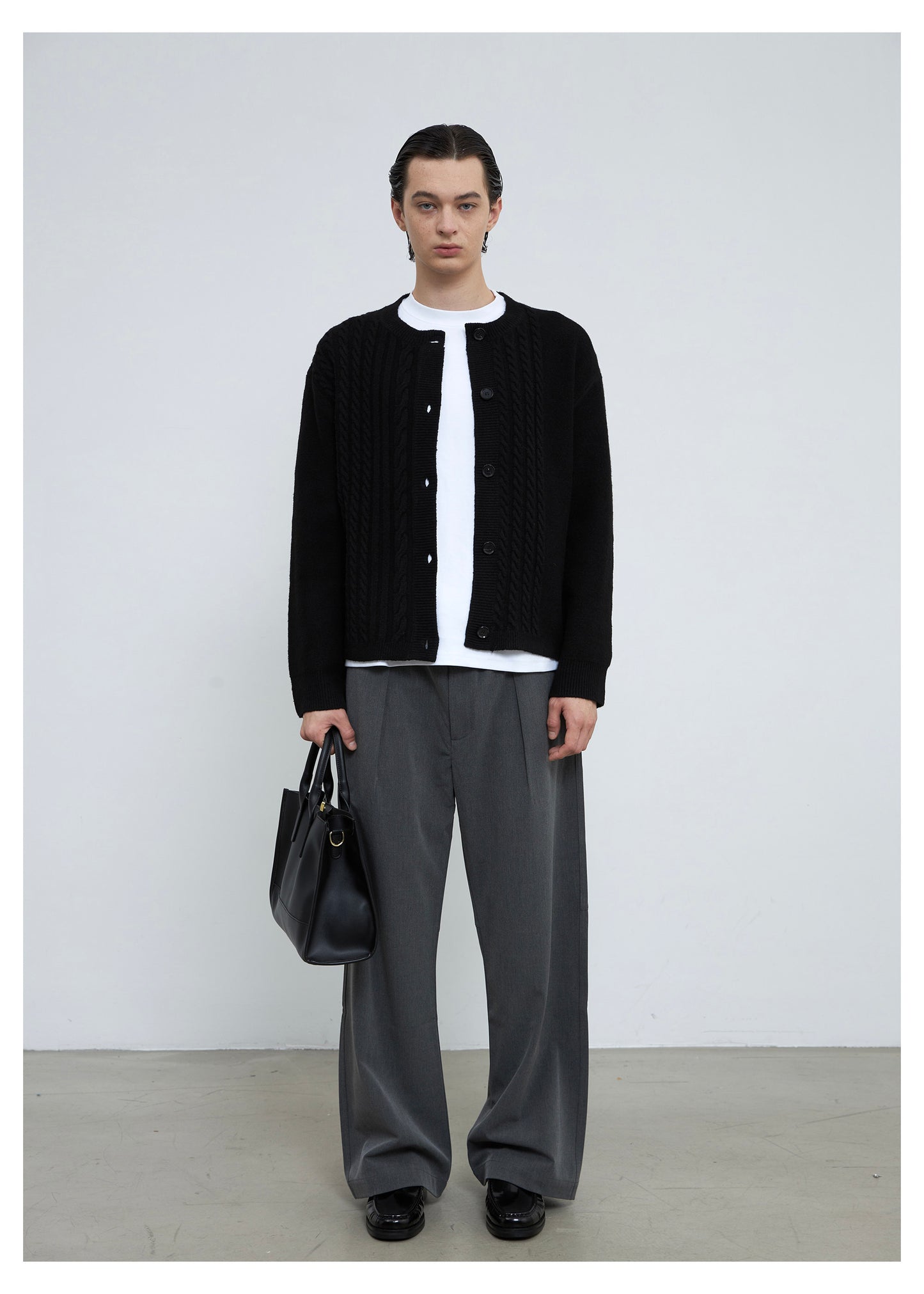 3D Pleated A-Line Casual Pants