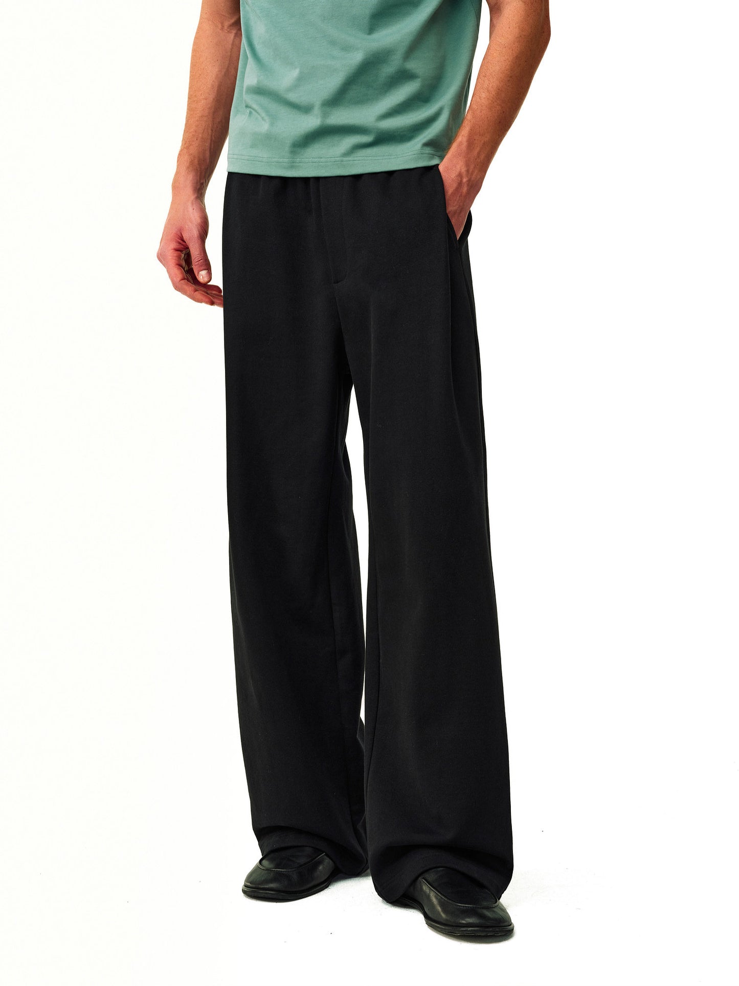 Side-Pleated Sweatpants