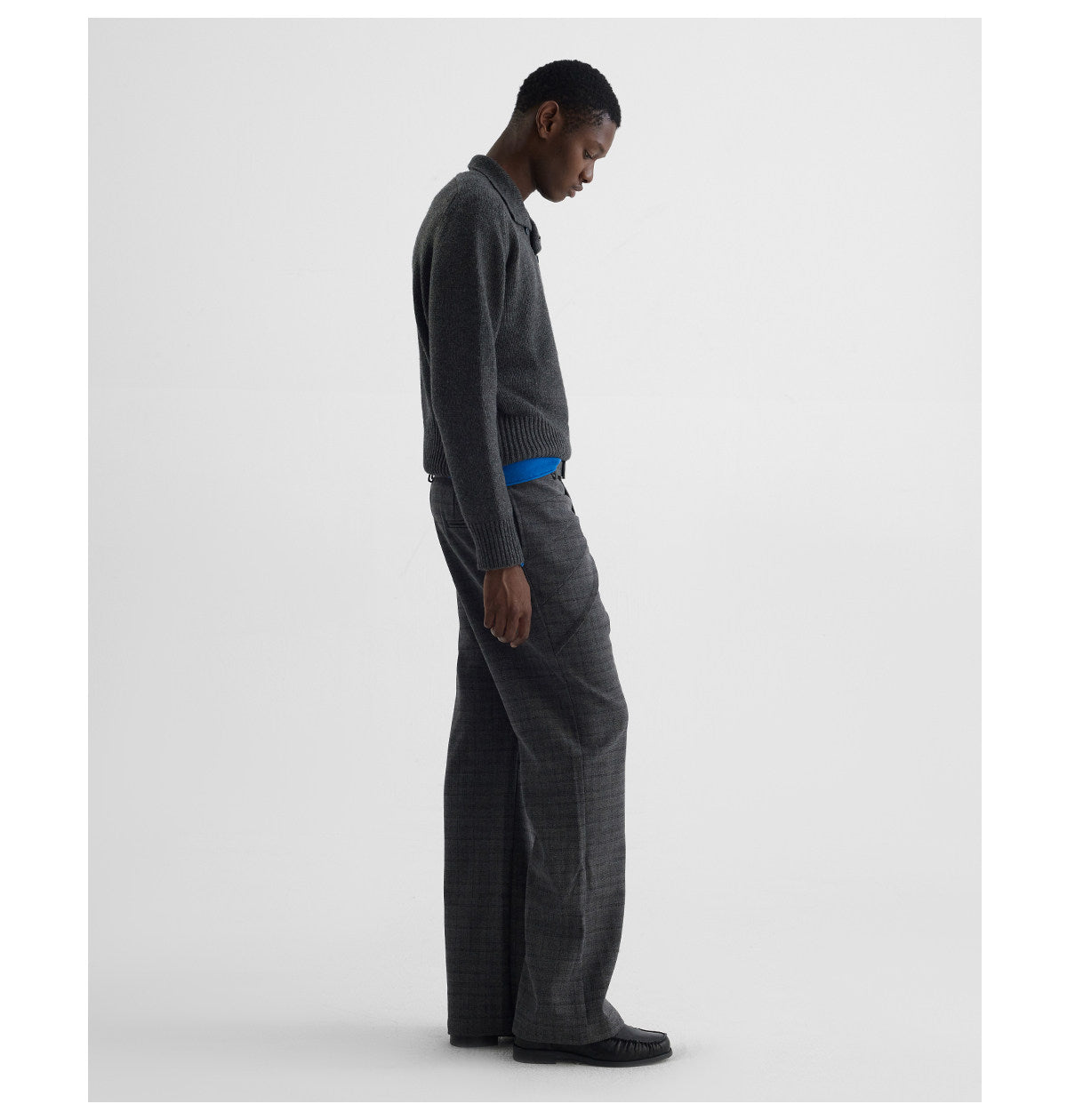 Wool Sweater with a Stand-Up Collar