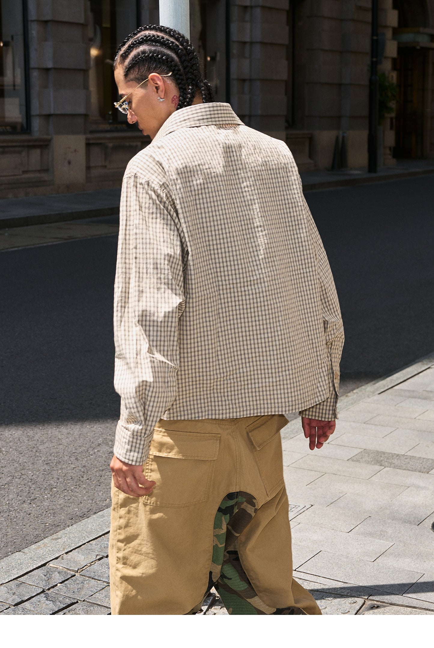 Patchwork Check Shirt