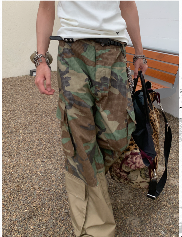 Multi-pocket casual camouflage  pants