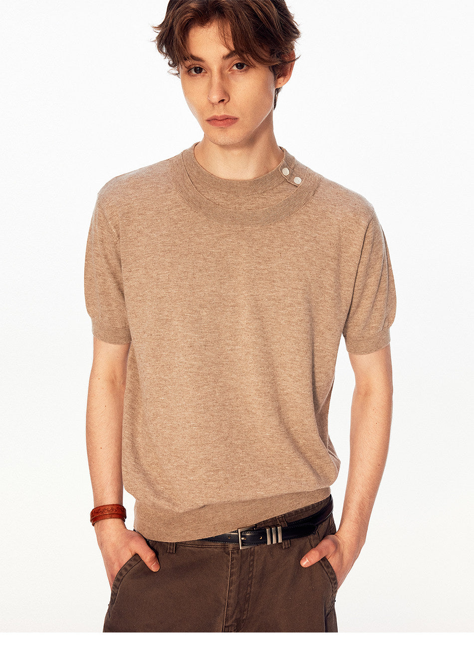 Faux Two-Piece Knit Shirt