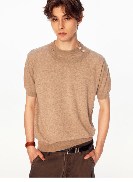 Faux Two-Piece Knit Shirt