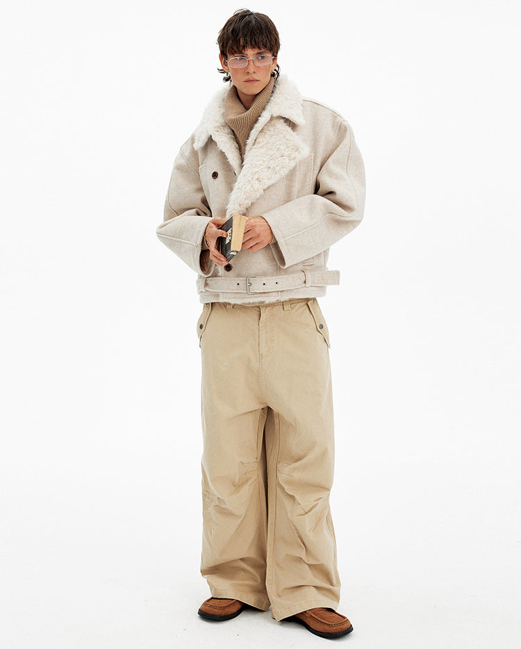 Double-breasted padded jacket